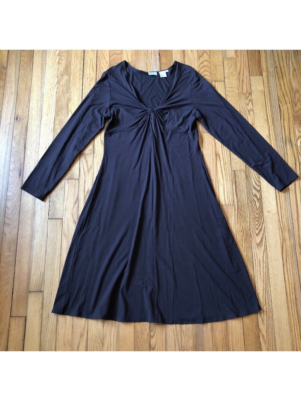 Spiegel Vintage 90s EUC Women's Chocolate Brown Empire Waist Knit Dress Size L